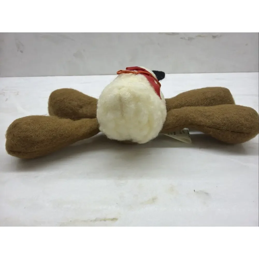 Vintage 1985 Hallmark Lamb Reindeer Plush Christmas Ornament 6inch EUC